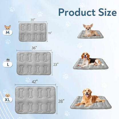 2-Pack Durable Non-Slip Cooling Mats for Dogs and Cats - Lightweight, Washable, and Portable Summer Pet Cooling Pads